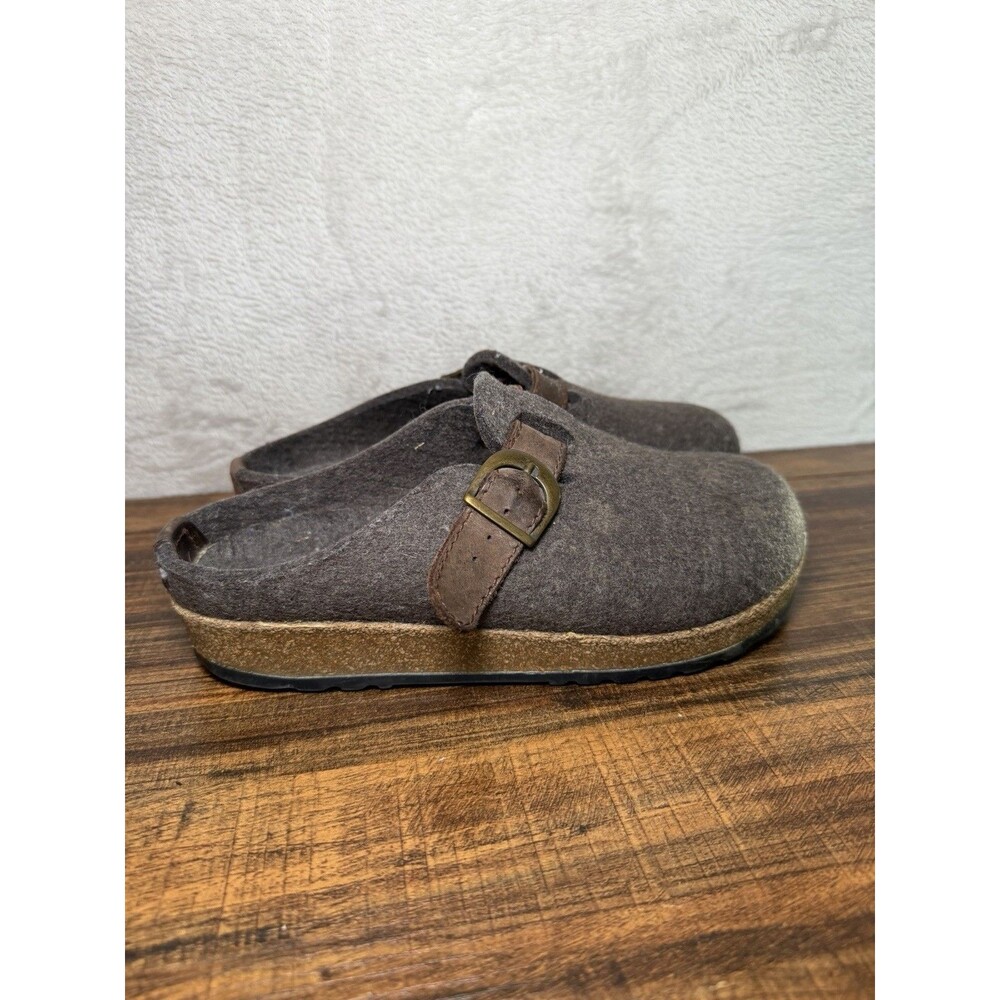 Haflinger GZB Grizzly Wool Clogs in Brown Wool Size 37 Size 6